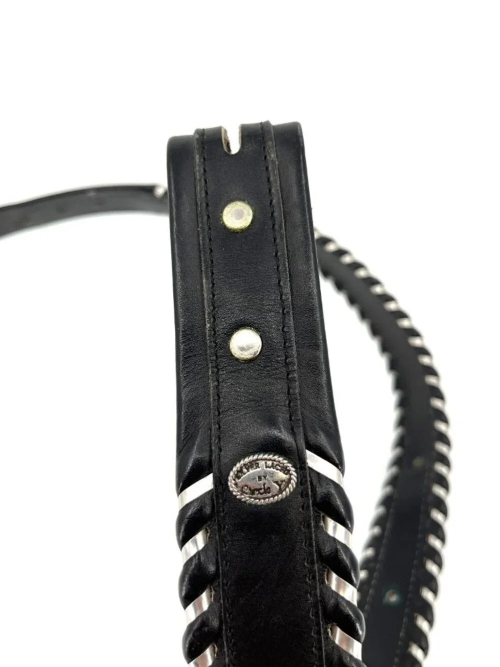 Circle Y Silver Laces Belt Lot 2 Straps 1 Crumrine Buckle Interchangeable